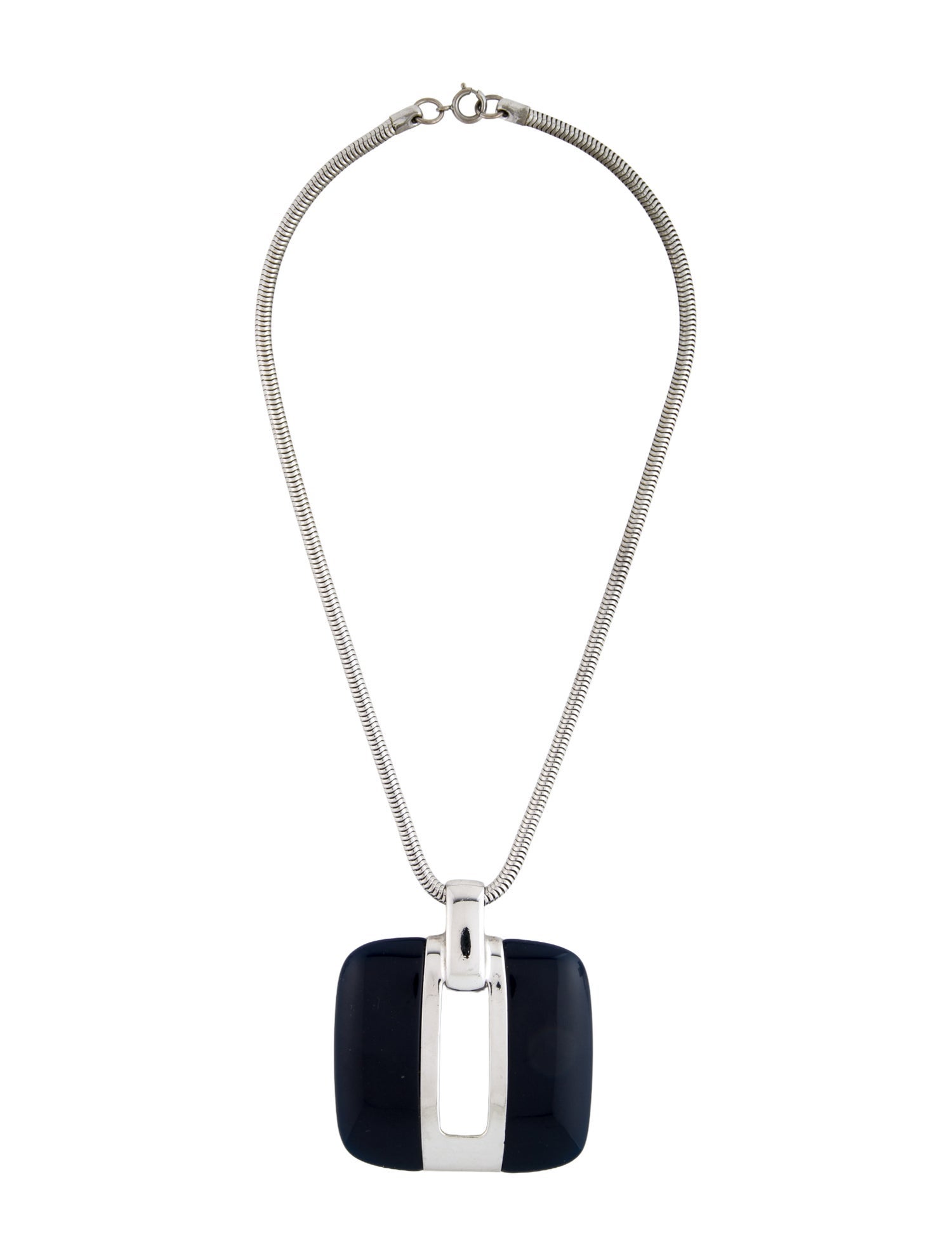 Lanvin Resin Pendant Necklace