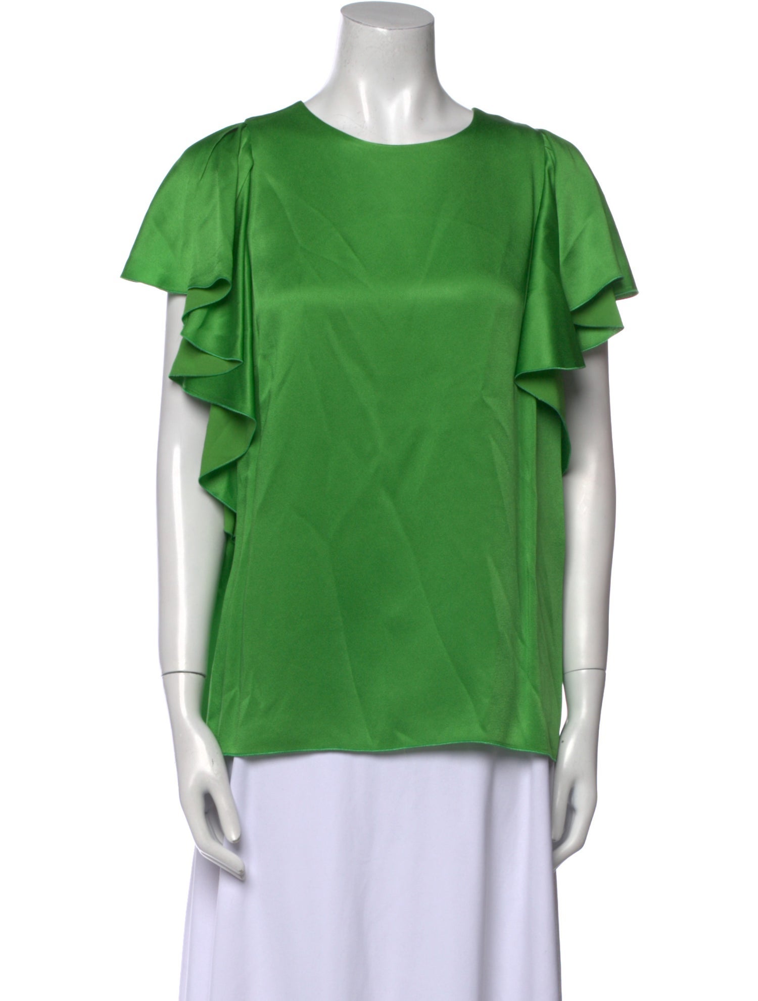 Lanvin Scoop Neck Short Sleeve Blouse