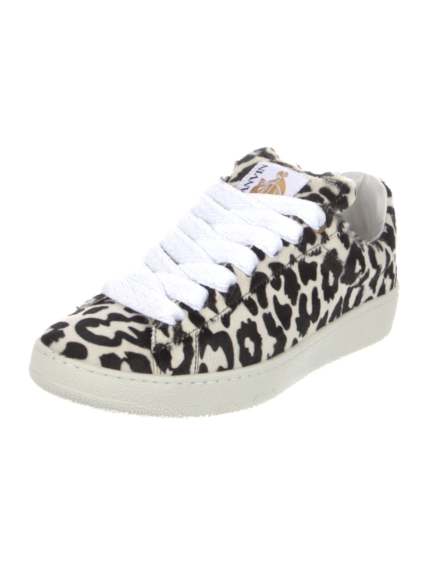 Lanvin Ponyhair Animal Print Sneakers w/ Tags