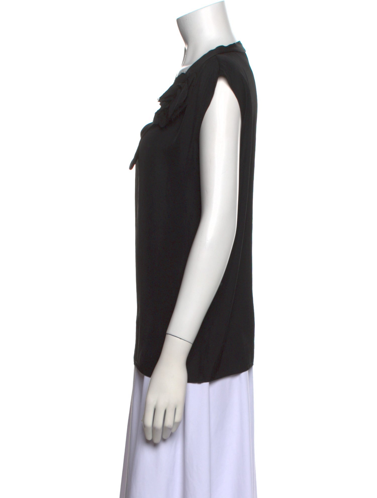 Lanvin V-Neck Sleeveless Blouse