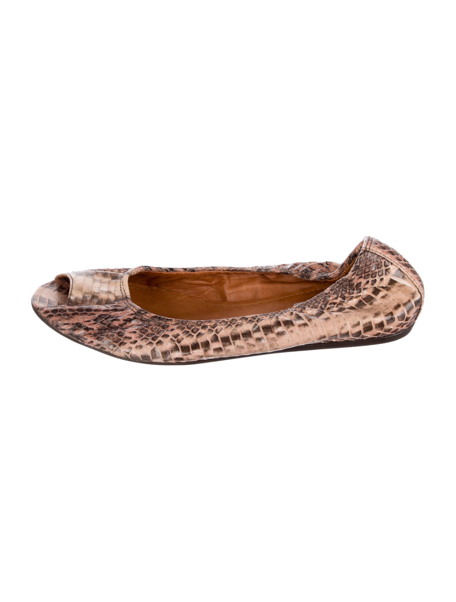 Lanvin Snakeskin Animal Print Ballet Flats