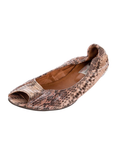 Lanvin Snakeskin Animal Print Ballet Flats