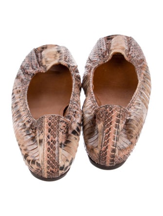 Lanvin Snakeskin Animal Print Ballet Flats