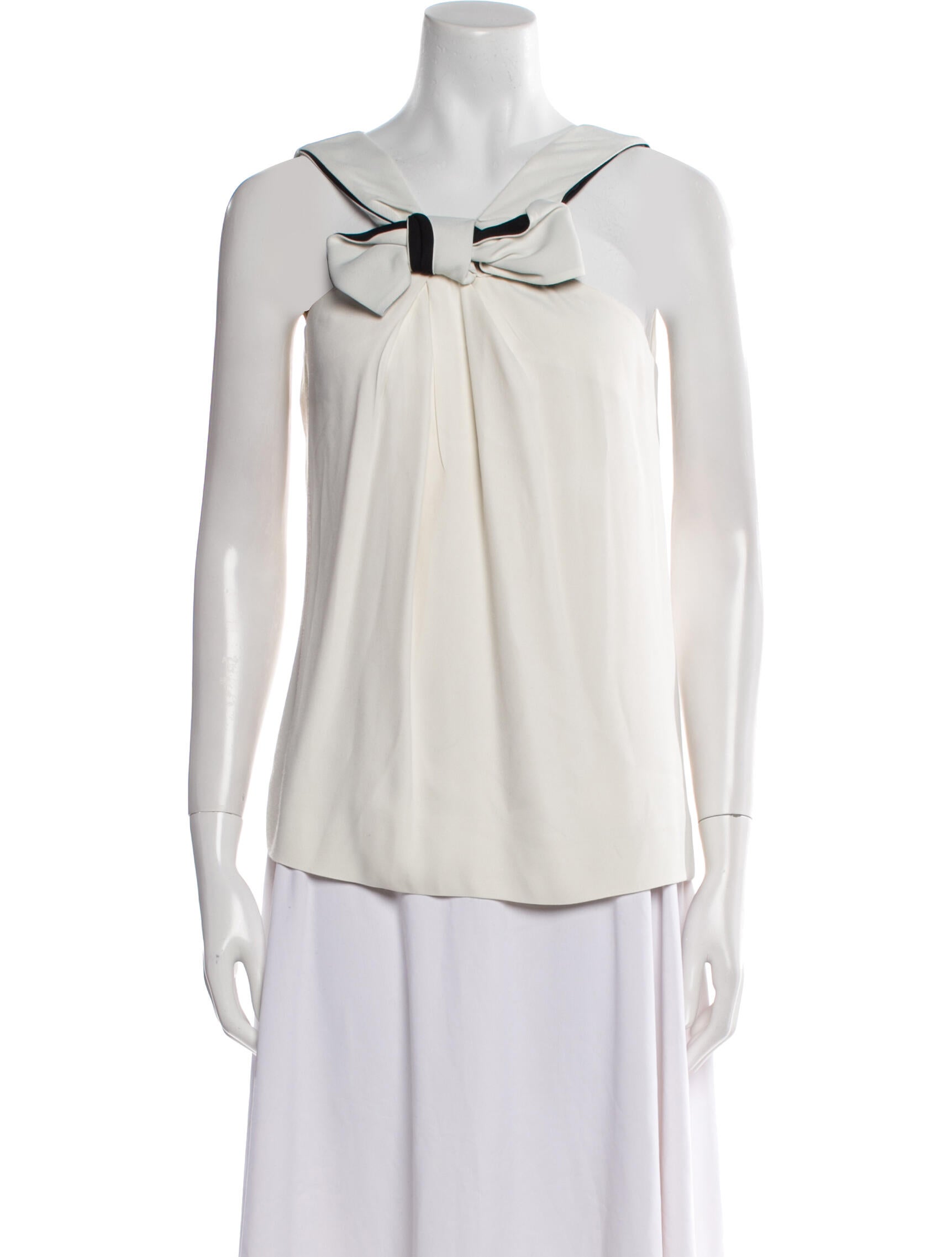 Lanvin V-Neck Sleeveless Blouse