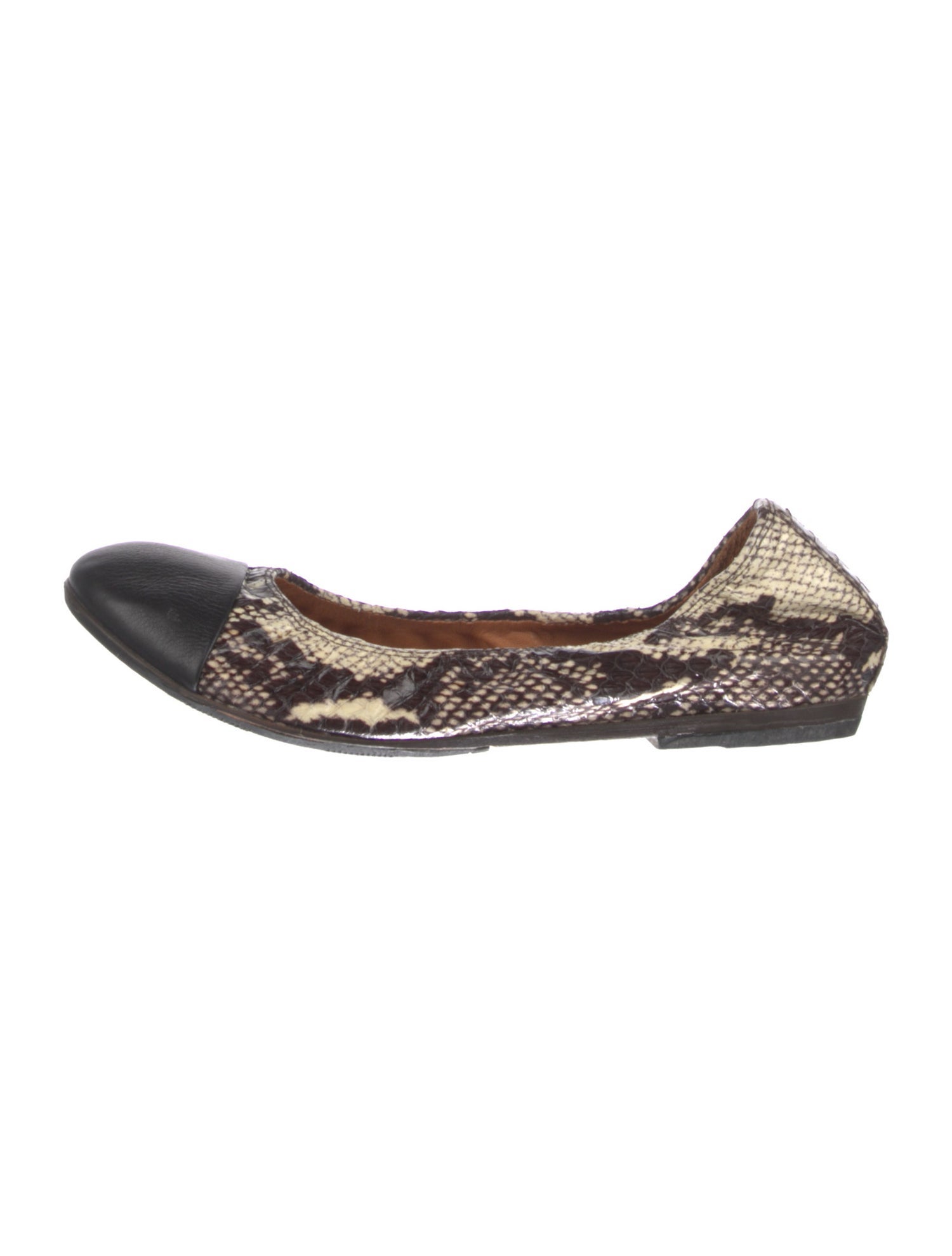 Lanvin Snakeskin Animal Print Ballet Flats