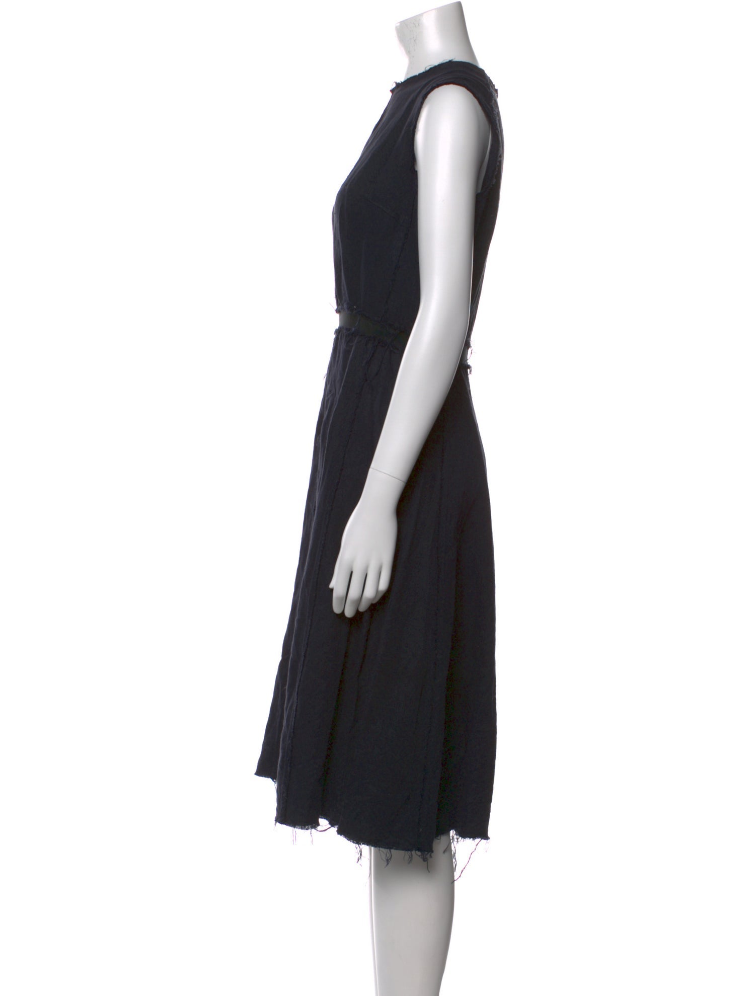 Lanvin Crew Neck Midi Length Dress