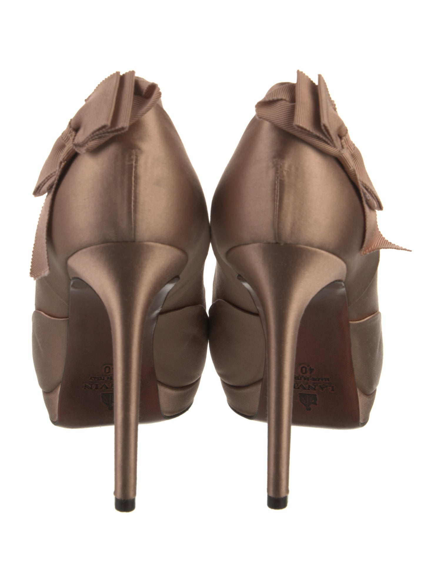 Lanvin Satin Bow Accents Pumps