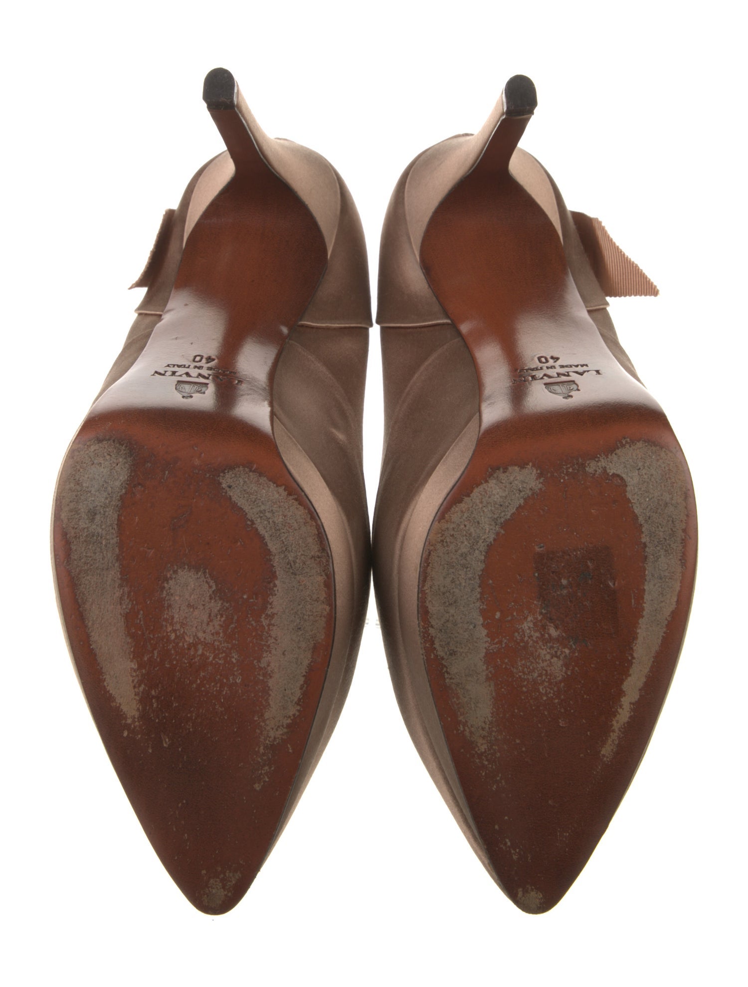 Lanvin Satin Bow Accents Pumps