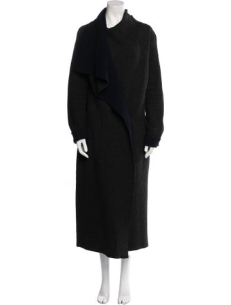 Lanvin Wool Faux Fur Coat