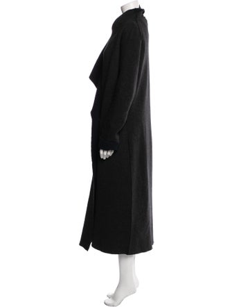 Lanvin Wool Faux Fur Coat
