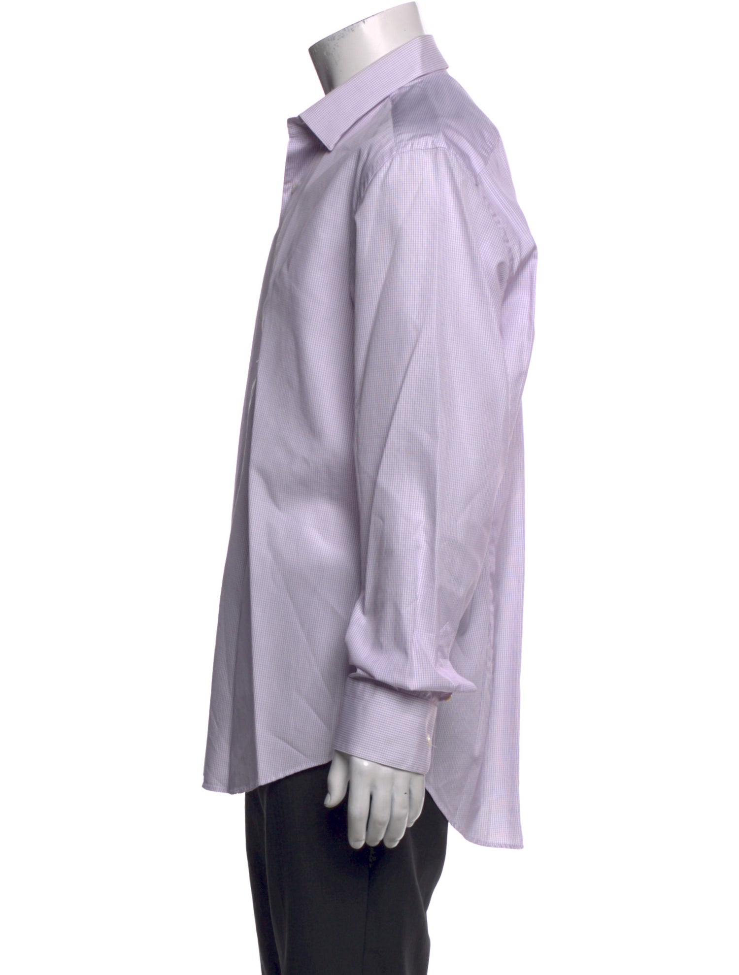 Lanvin Plaid Print Long Sleeve Shirt