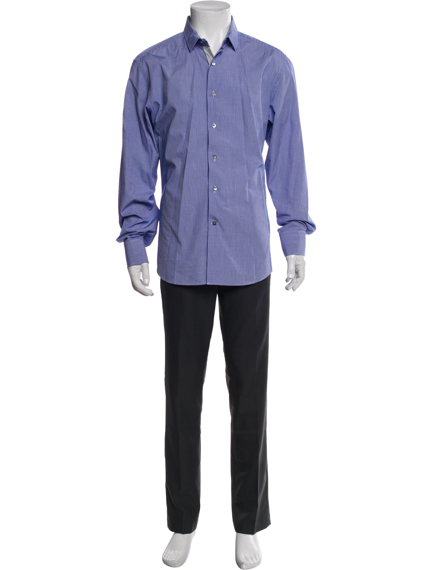 Lanvin Striped Long Sleeve Dress Shirt