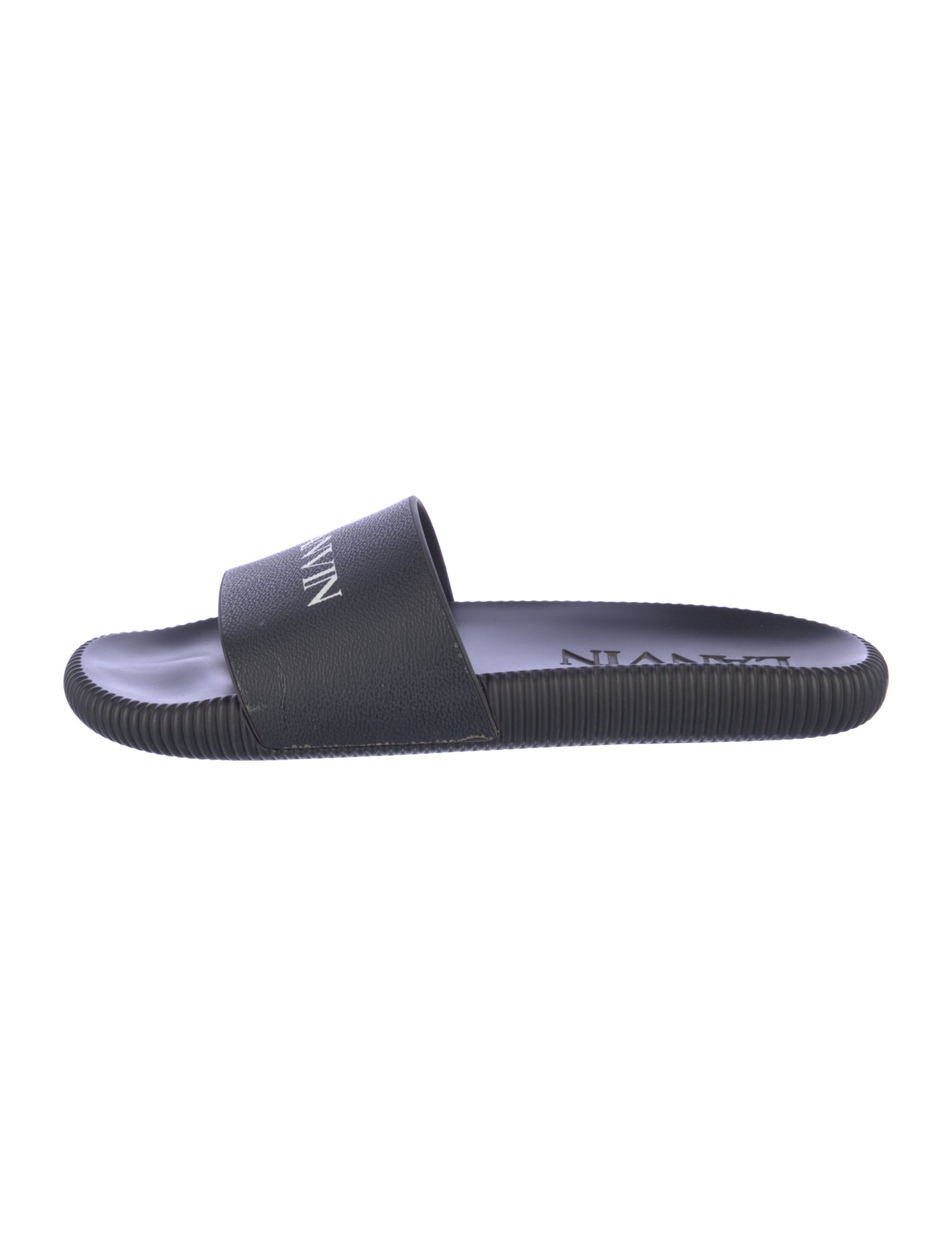 Lanvin Rubber Graphic Print Slides