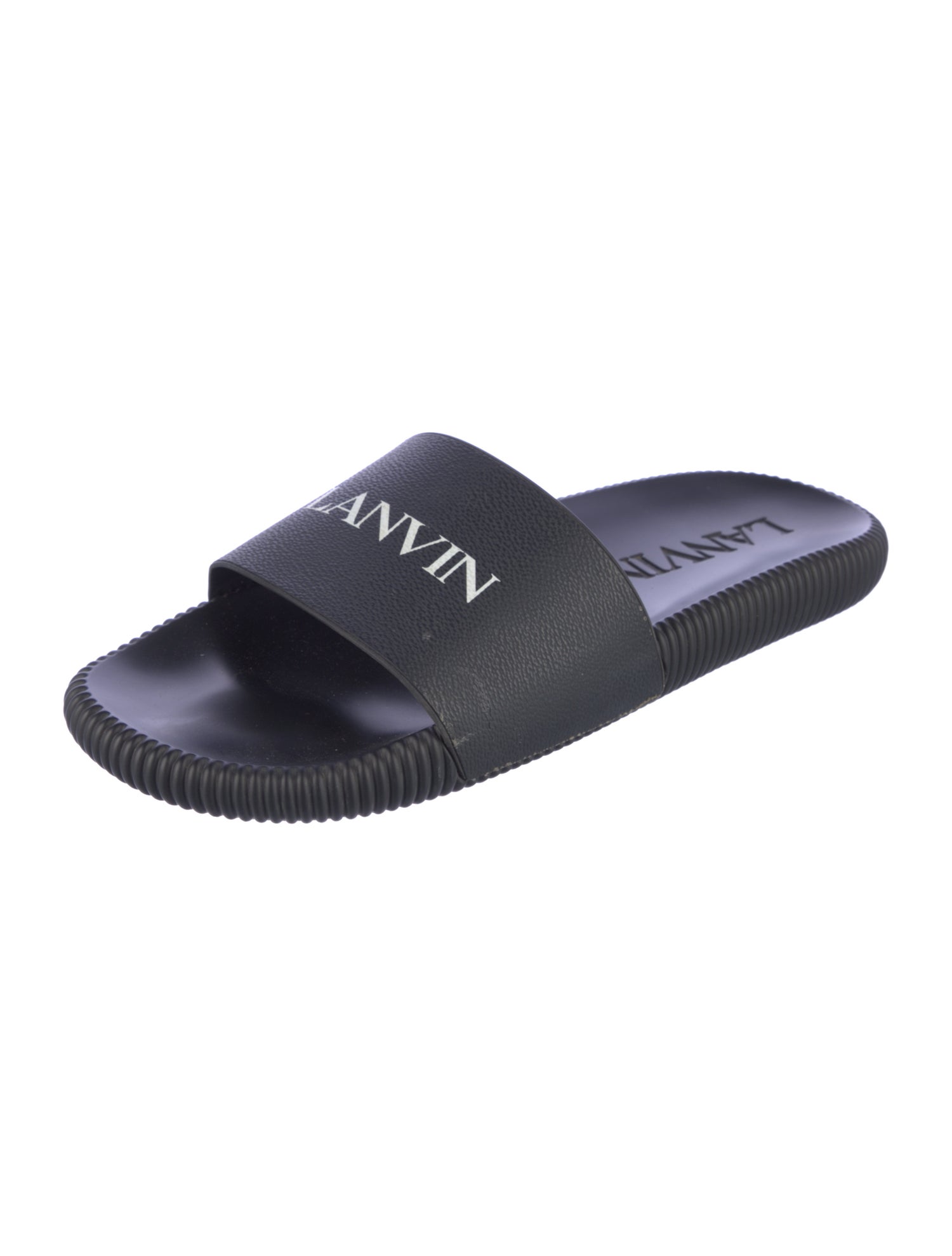 Lanvin Rubber Graphic Print Slides