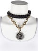 Lanvin Faux Pearl, Resin, & Cord Choker Pendant Necklace