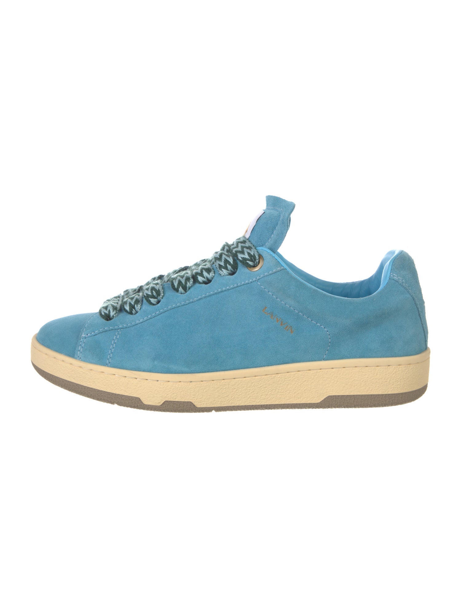 Lanvin Suede Leather Trim Embellishment Sneakers