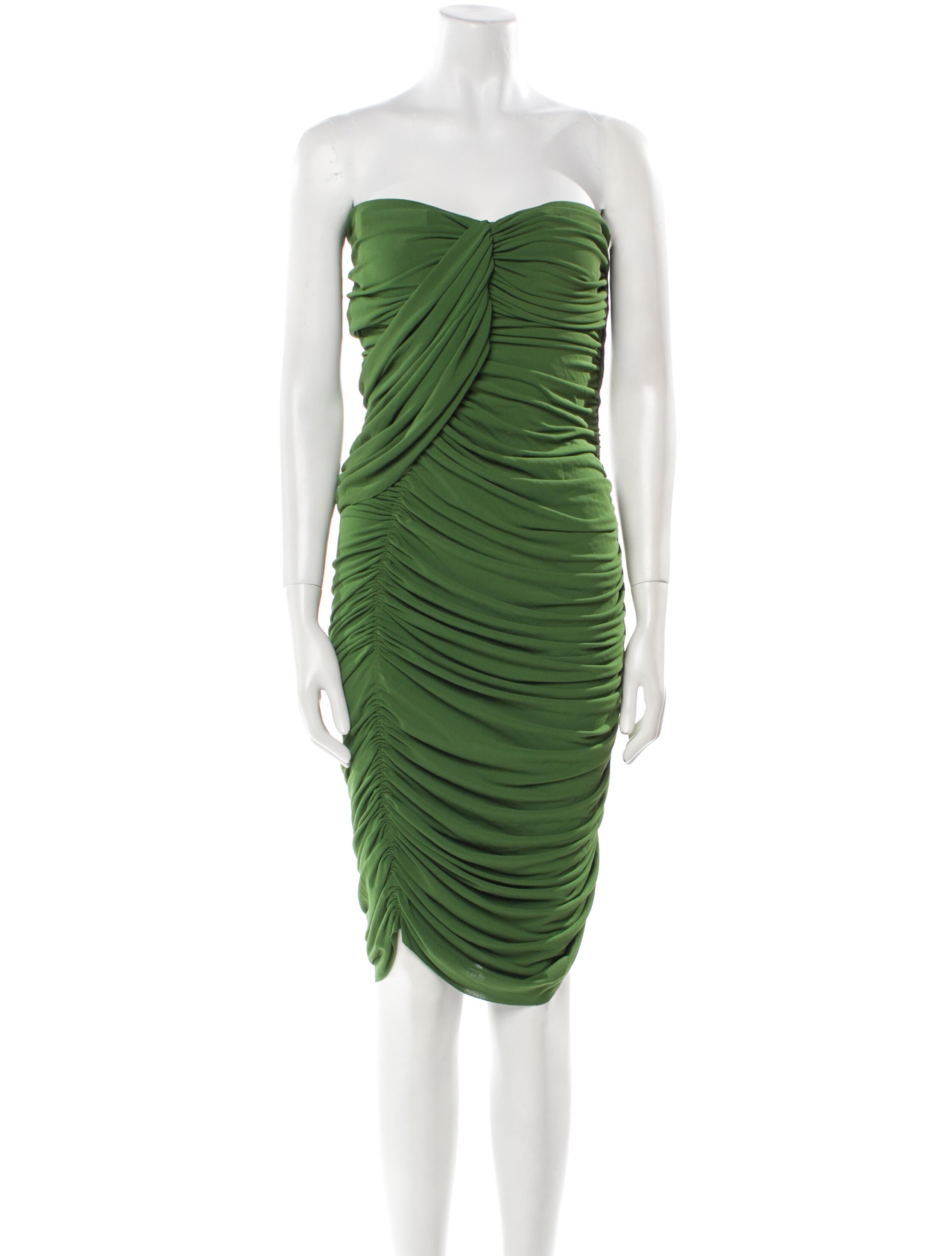 Lanvin Strapless Knee-Length Dress