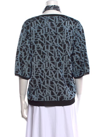 Lanvin Printed V-Neck Sweater