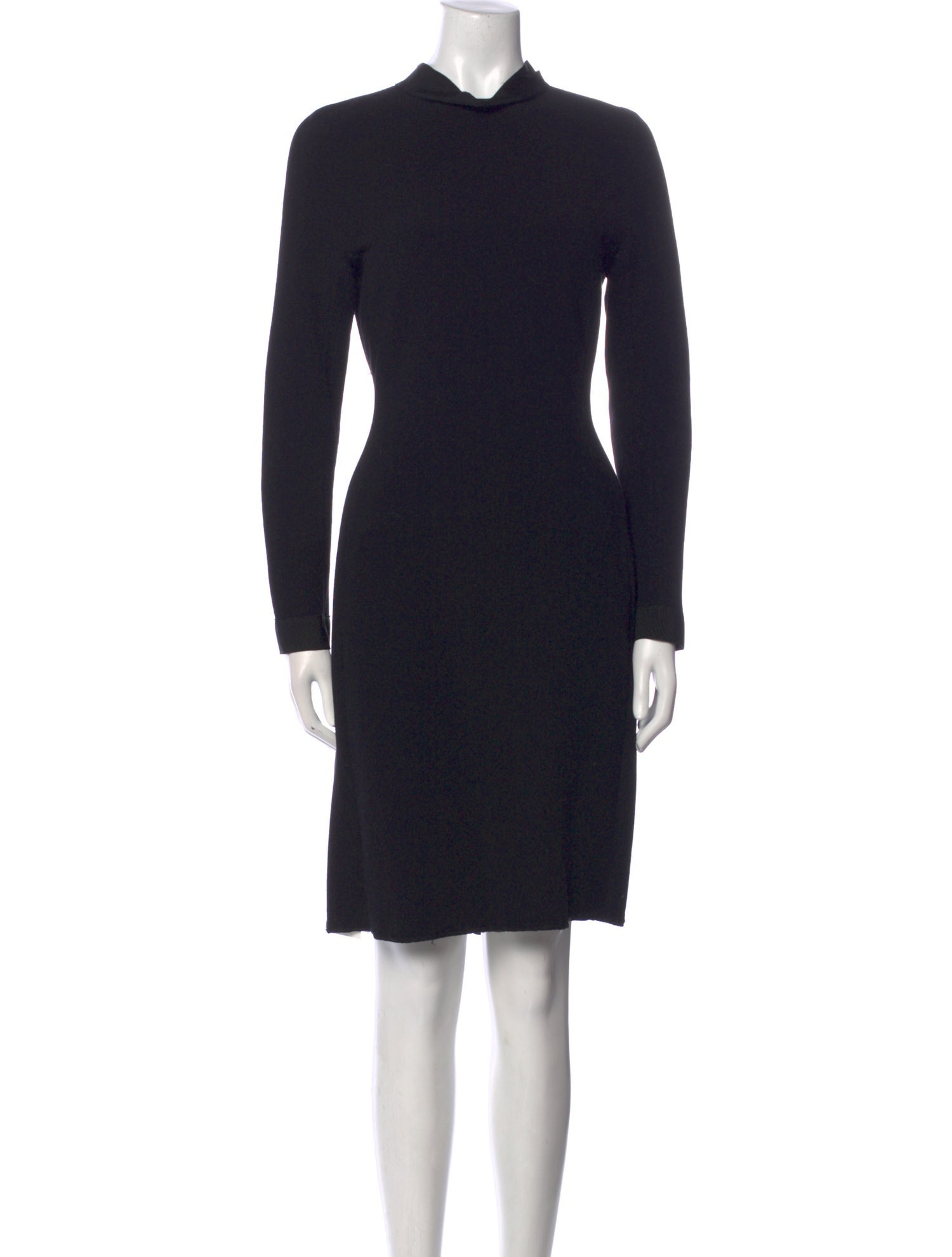 Lanvin Mock Neck Knee-Length Dress