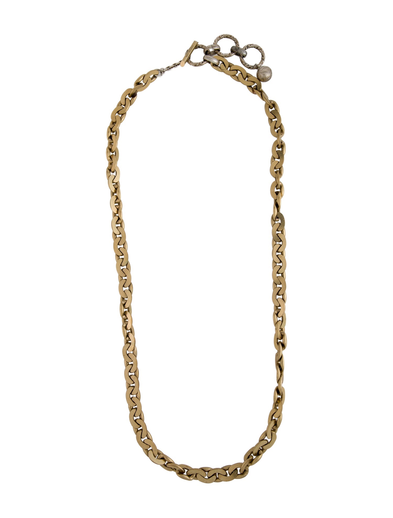 Lanvin Two Tone Chain Link Necklace