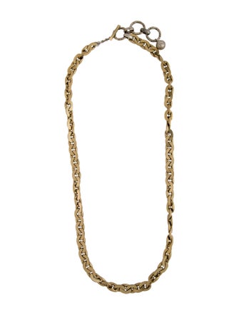 Lanvin Two Tone Chain Link Necklace