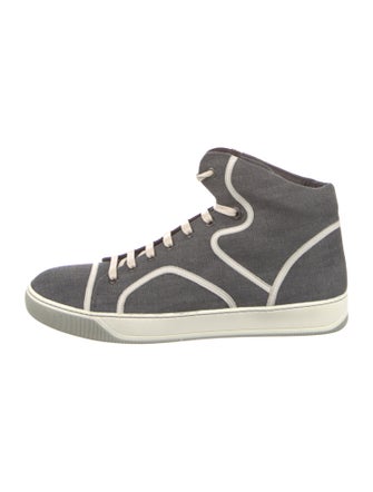 Lanvin Canvas Striped Sneakers
