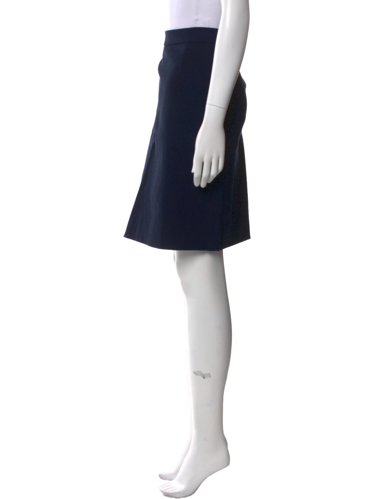 Lanvin Raw-Edge Trim Knee-Length Skirt