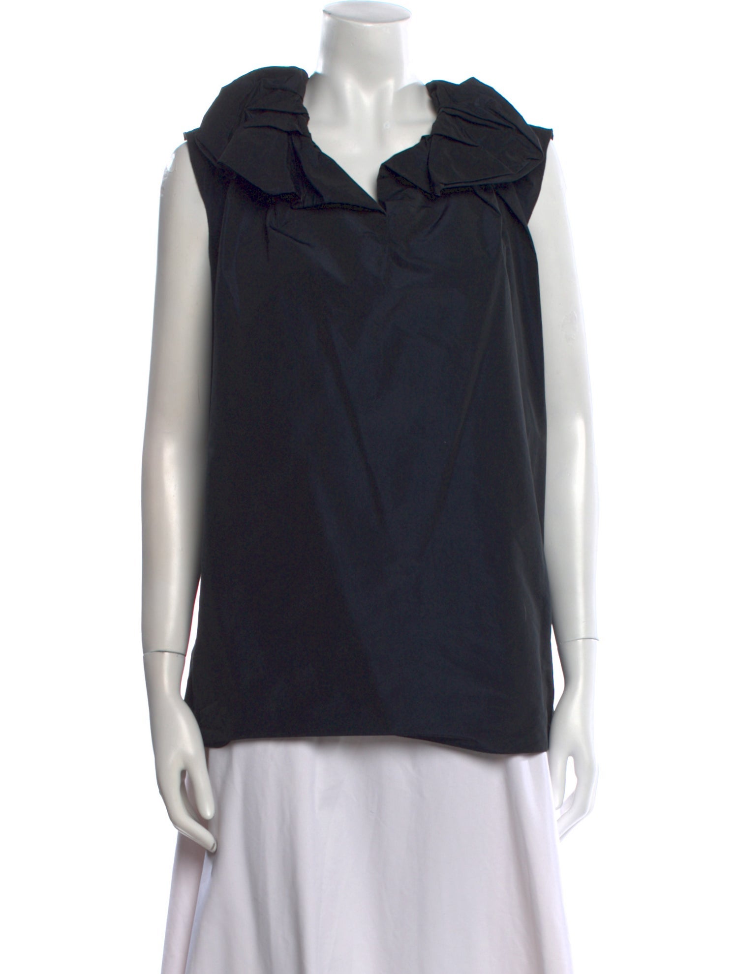 Lanvin Cowl Neck Sleeveless Polo