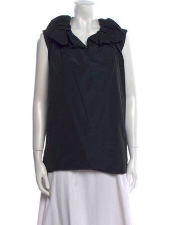 Lanvin Cowl Neck Sleeveless Polo