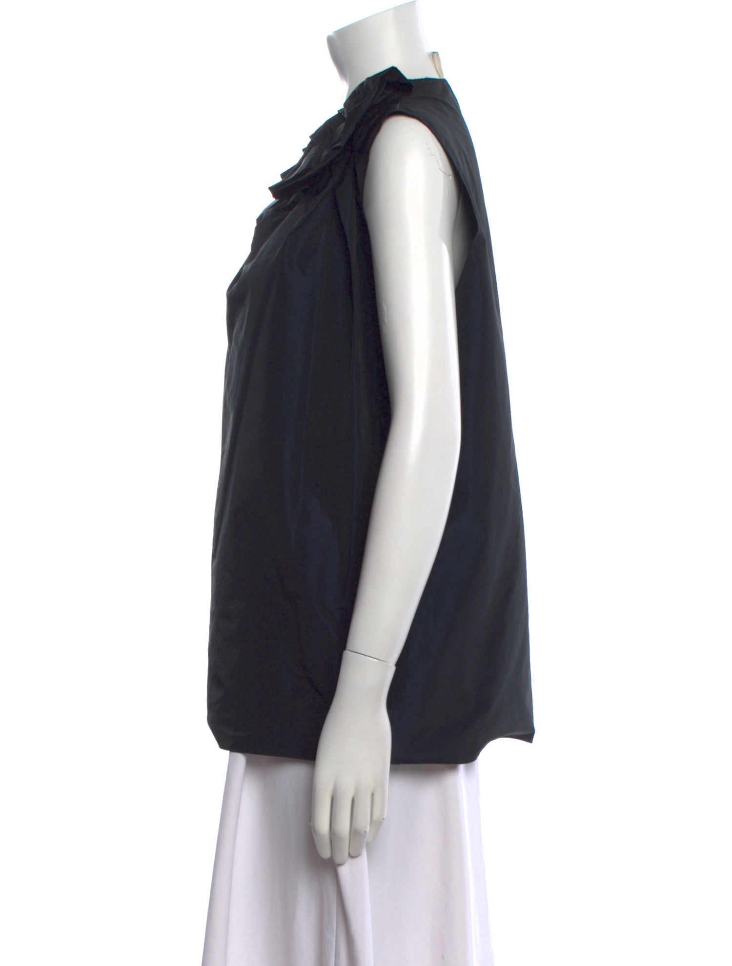 Lanvin Cowl Neck Sleeveless Polo