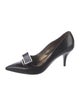 Lanvin Patent Leather Bow Accents Pumps