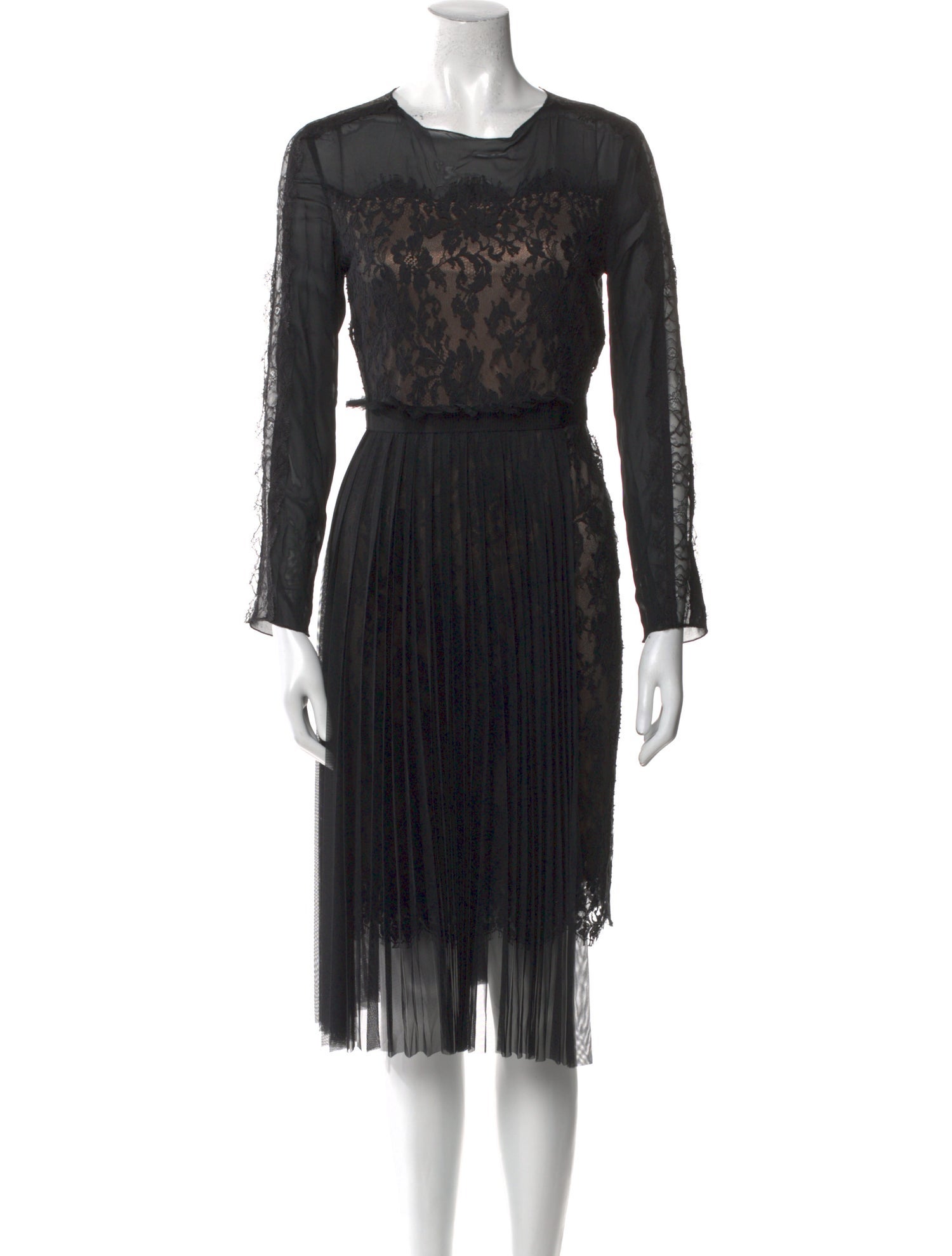 Lanvin Lace Pattern Midi Length Dress