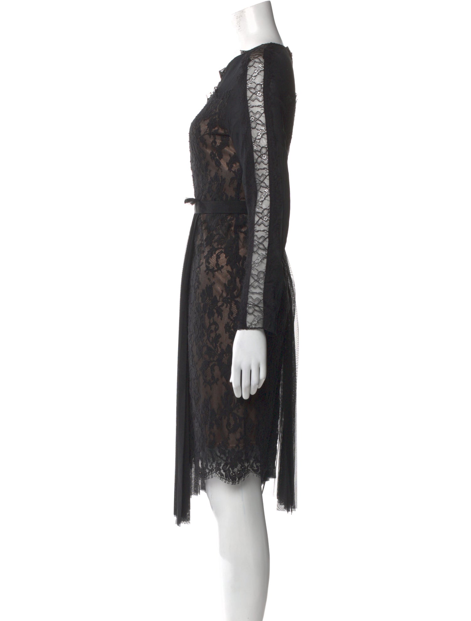 Lanvin Lace Pattern Midi Length Dress