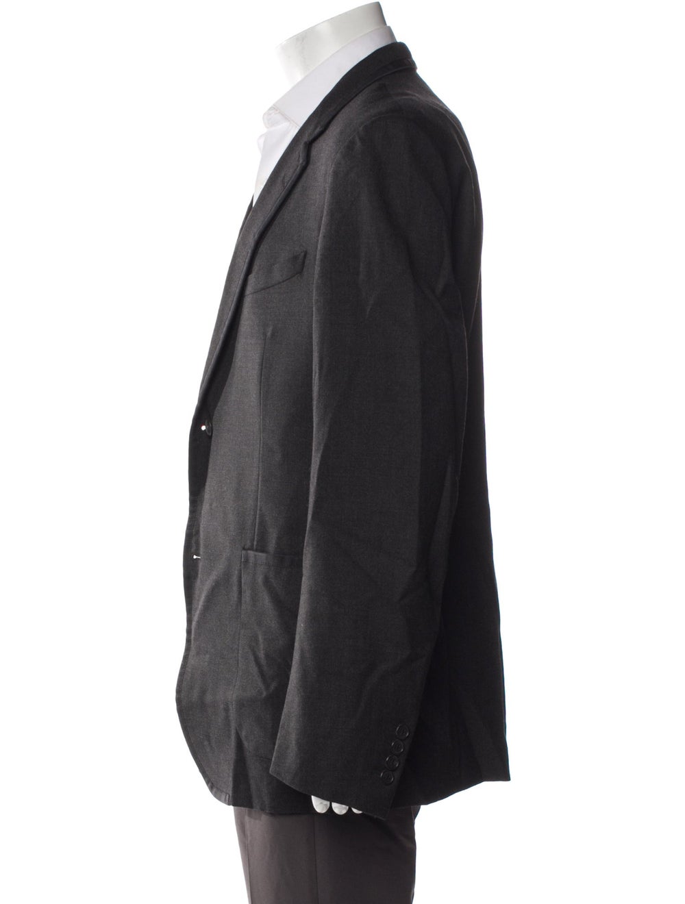 Lanvin Wool Jacket Black Satin Lining Patch Pocke… - image 2