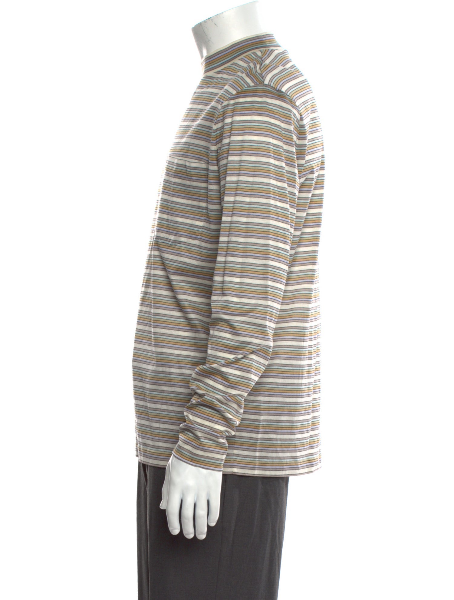 Lanvin Striped Turtleneck Henley