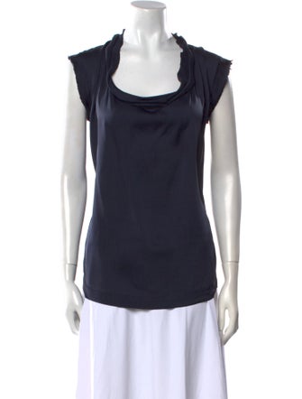 Lanvin Silk Cowl Neck Top
