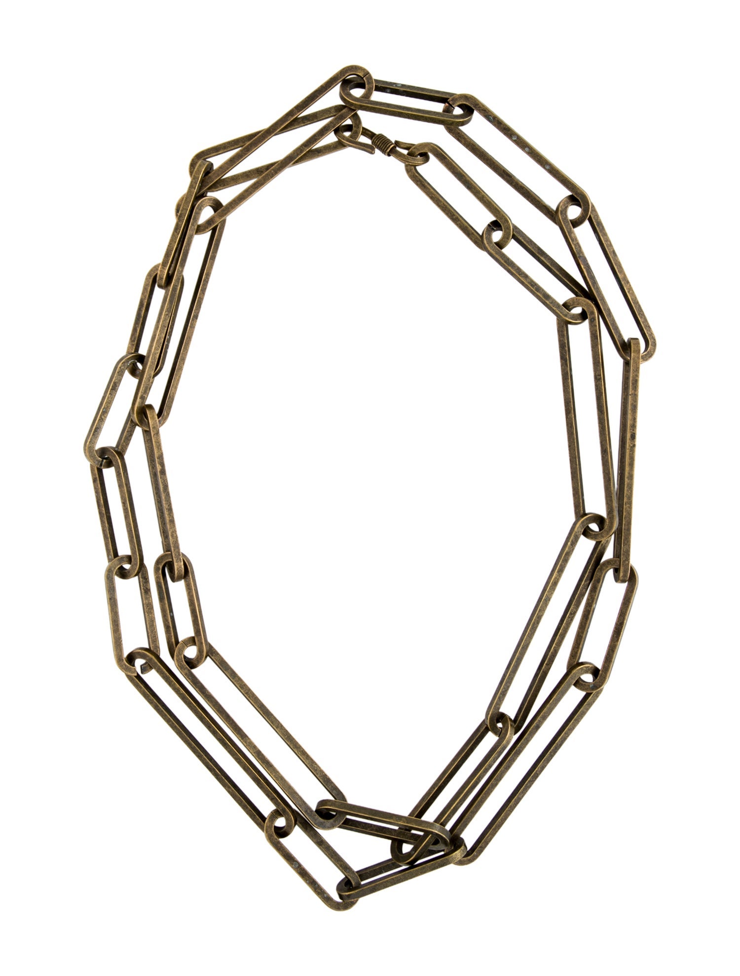 Lanvin Box Chain Long Link Necklace
