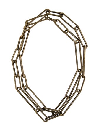 Lanvin Box Chain Long Link Necklace