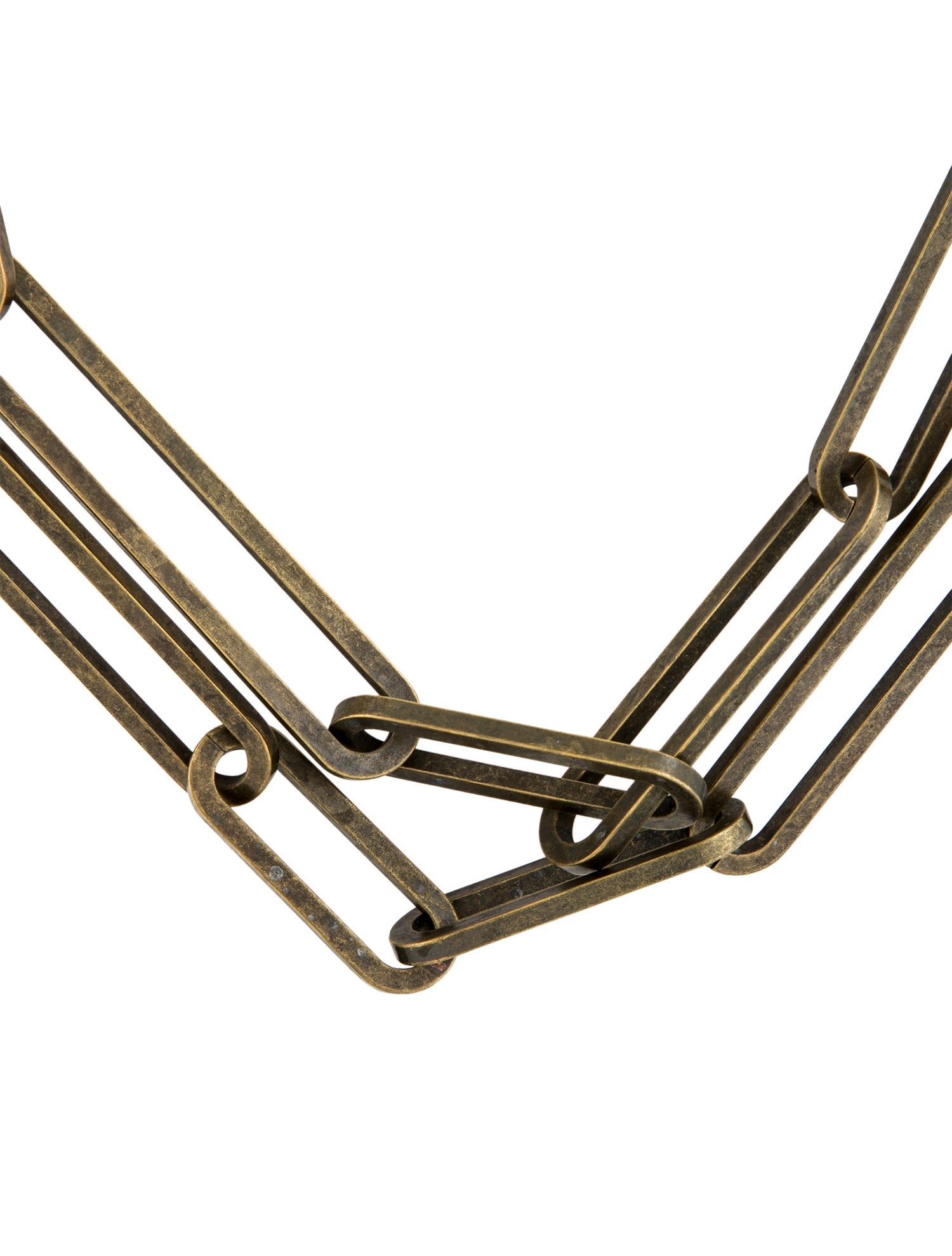 Lanvin Box Chain Long Link Necklace