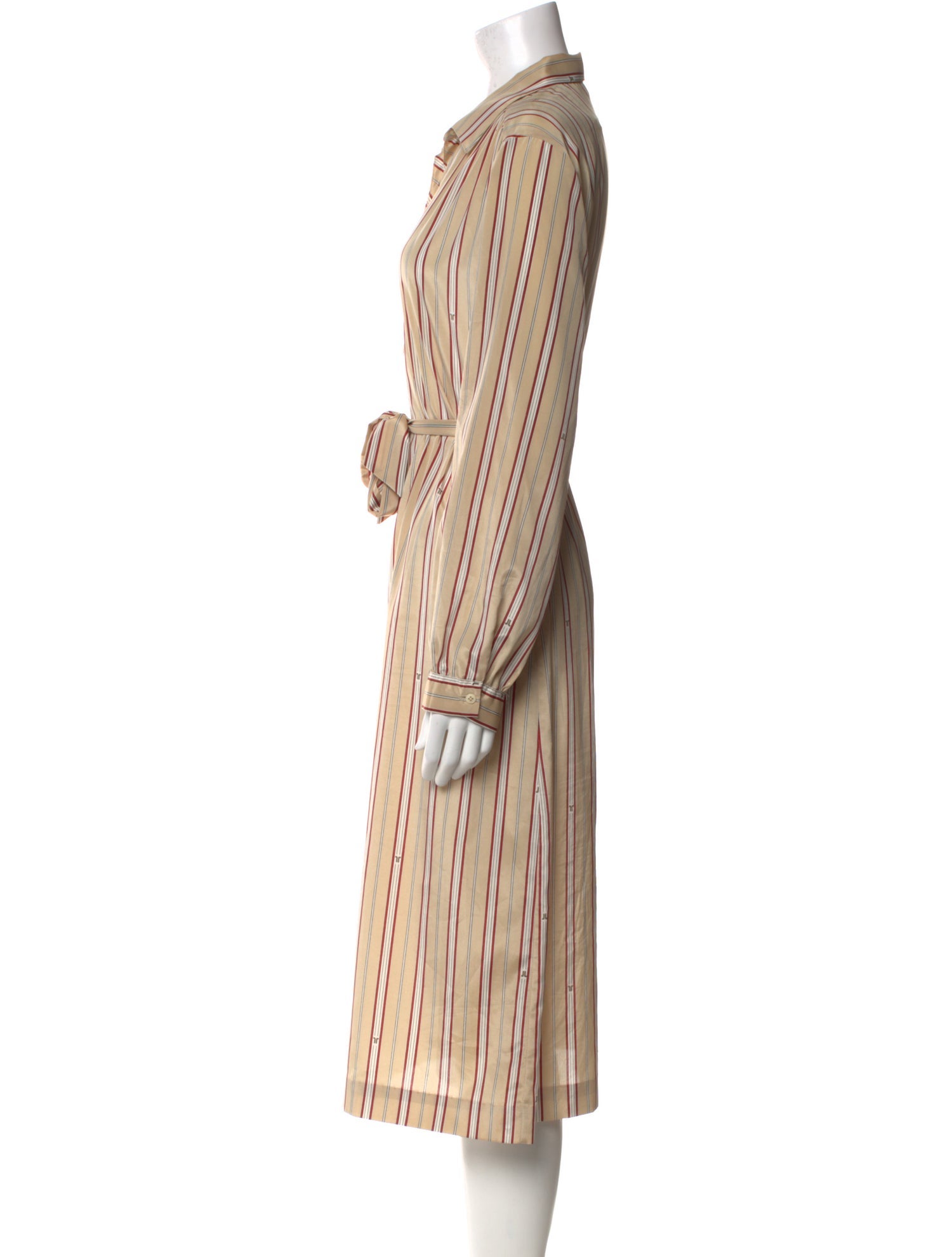 Lanvin Striped Midi Length Dress