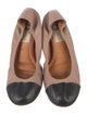 Lanvin Leather Colorblock Pattern Ballet Flats