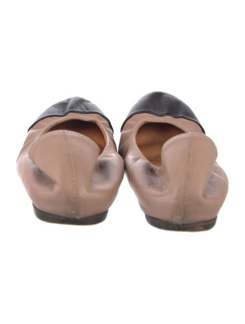 Lanvin Leather Colorblock Pattern Ballet Flats