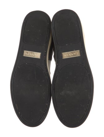 Lanvin Leather Colorblock Pattern Sneakers