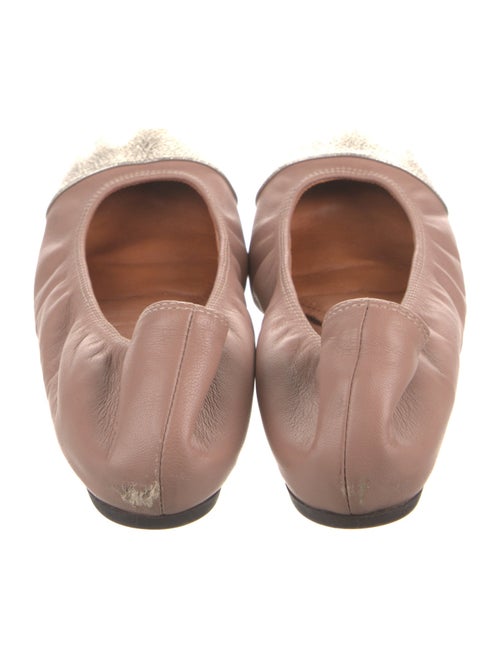 Lanvin Leather Colorblock Pattern Ballet Flats