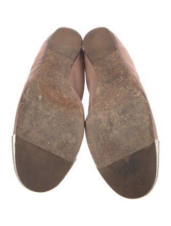 Lanvin Leather Colorblock Pattern Ballet Flats