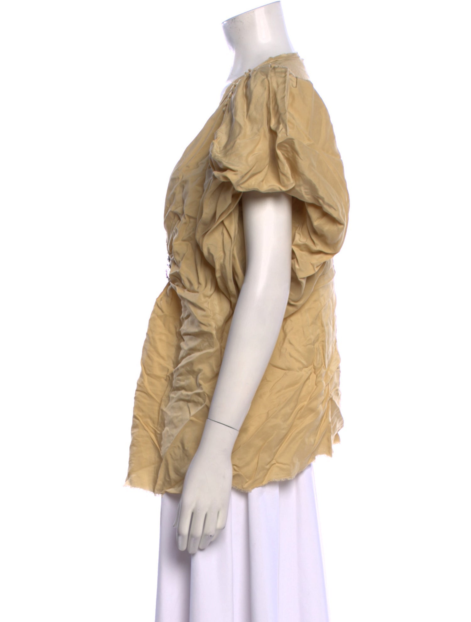 Lanvin Silk V-Neck Blouse w/ Tags