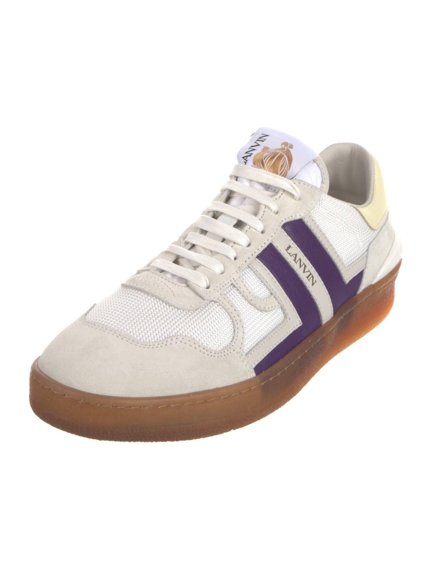 Lanvin Mesh Colorblock Pattern Sneakers