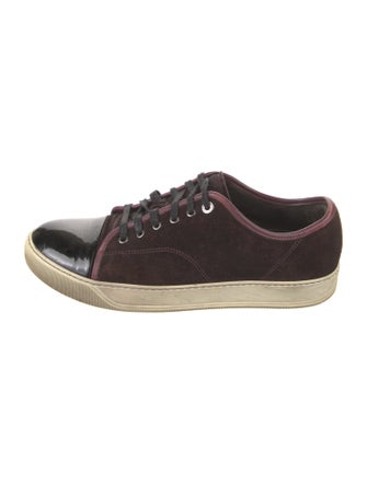 Lanvin Suede Leather Trim Embellishment Sneakers
