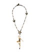 Lanvin Faux Pearl, Crystal & Enamel Dancer Pendant Necklace
