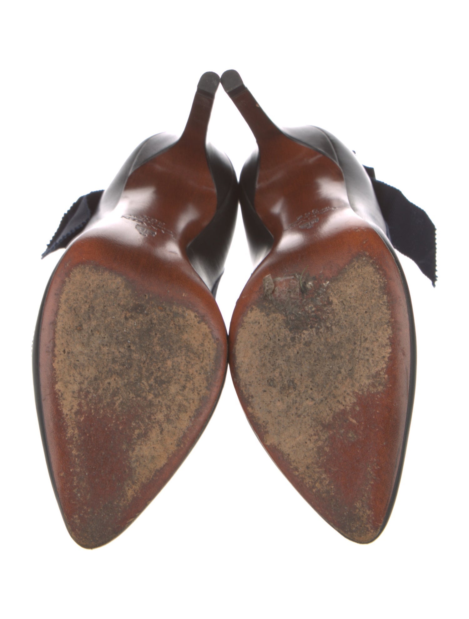 Lanvin Leather Grosgrain Trim Pumps